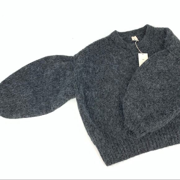 A New Day Balloon Sleeve Gray Sweater Women's Size Medium - Picture 3 of 7